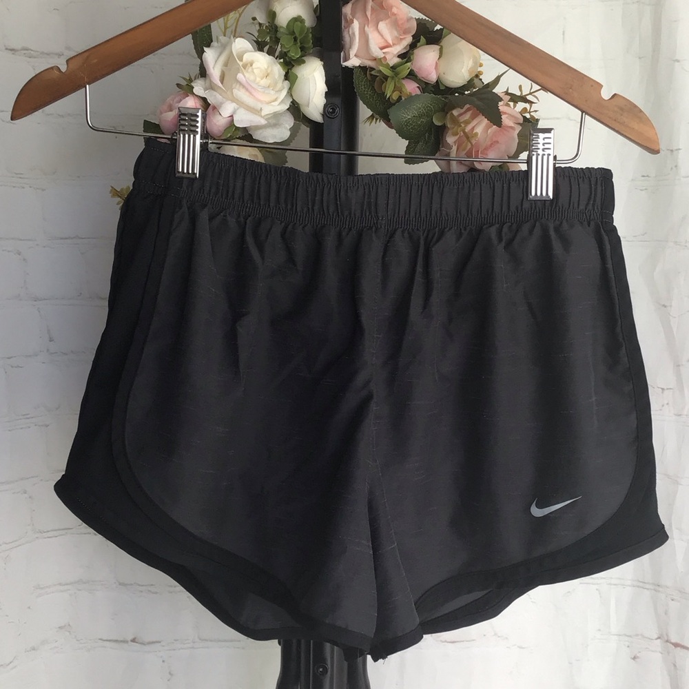 Nike Black Women's Athletic Running Shorts with Reflective Swoosh